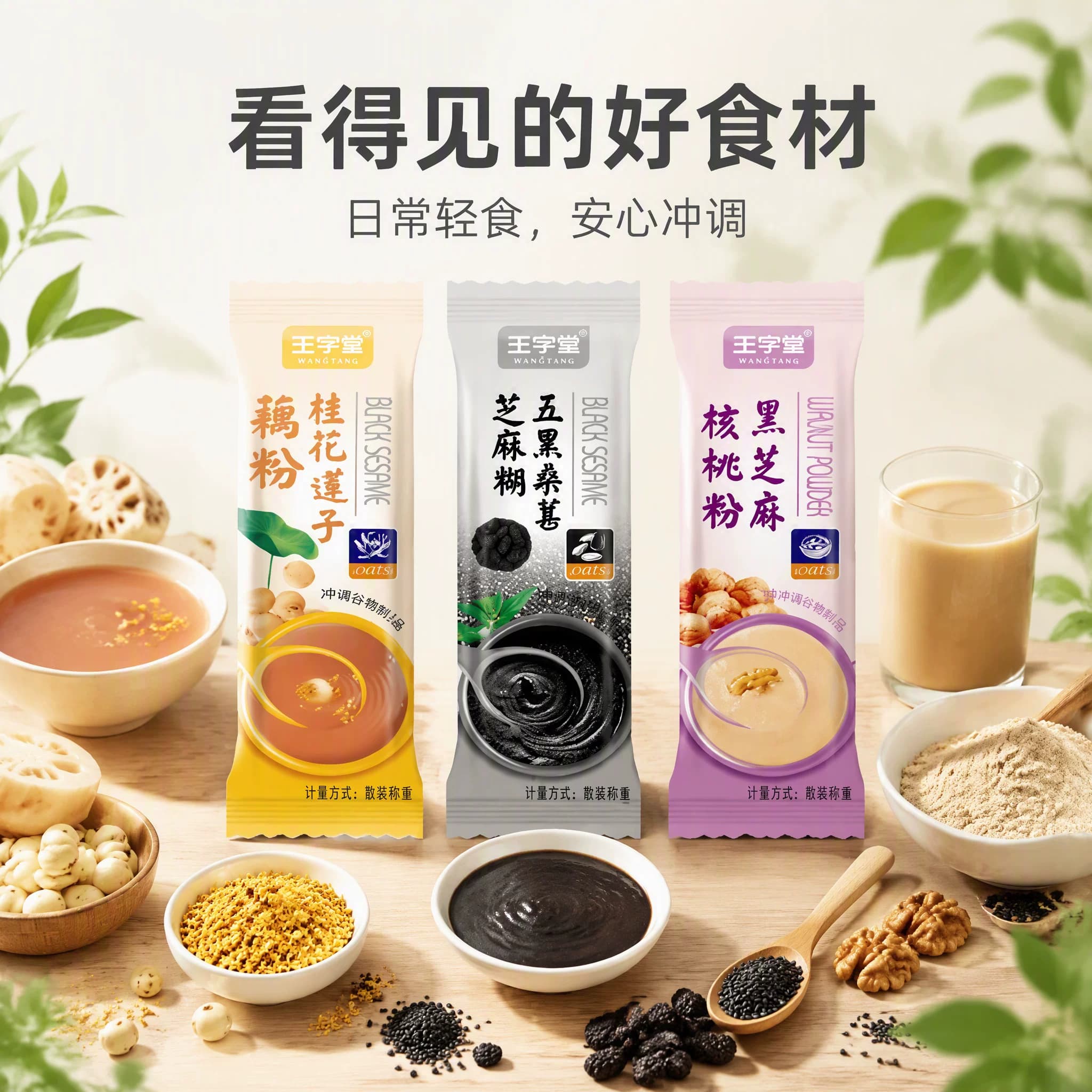 谷物营养条装组合藕粉海盐椰奶牛奶麦片营养早餐冲泡代餐冲饮即食 - 缩略图4