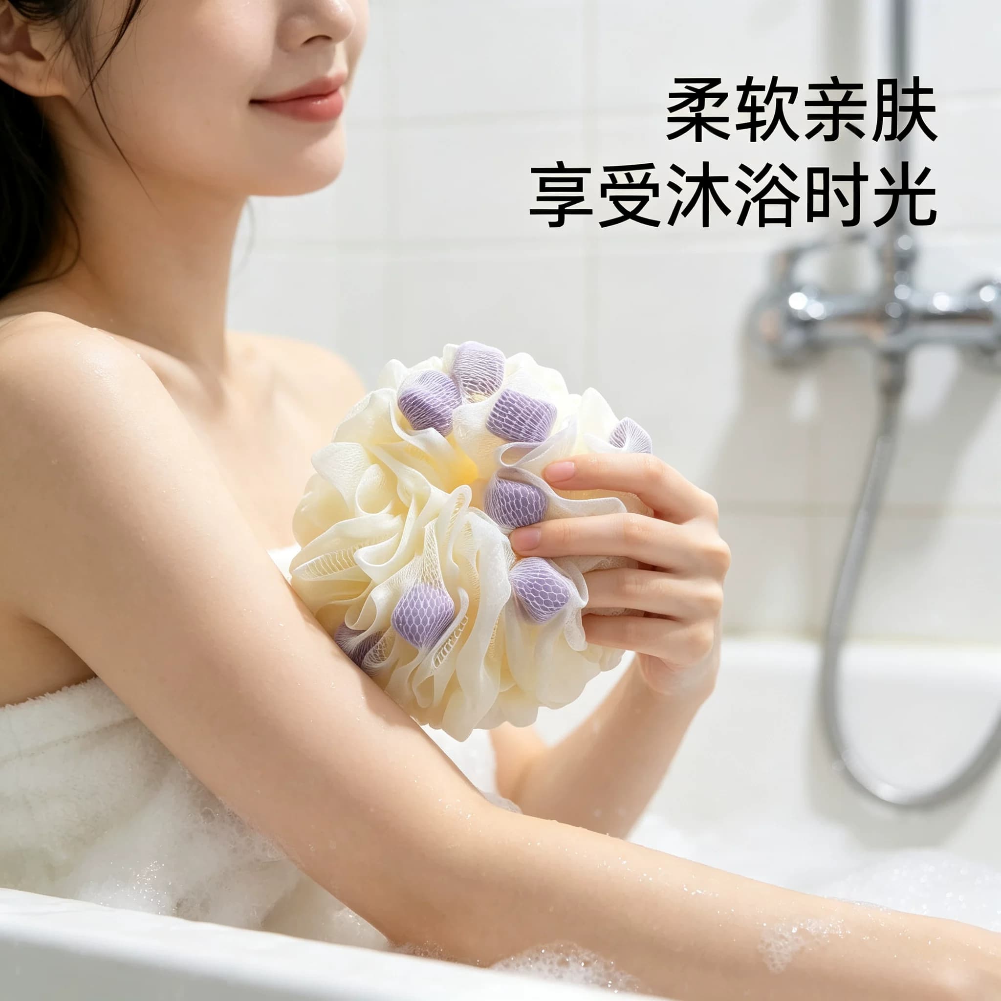 浴花球高档不散沐浴球超柔软浴球男女士大号泡泡浴花洗澡搓澡神器 - 缩略图4