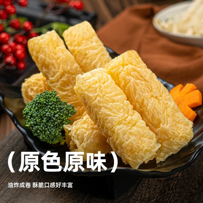 徐百福响铃卷豆皮卷三秒炸腐竹螺蛳粉火锅专用批发油豆皮商用干货 - 缩略图3