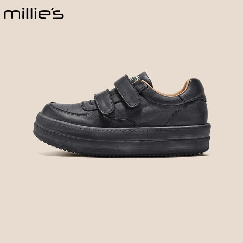 MILLIE'S/妙丽2026秋季款时尚百搭厚底板鞋女简约舒适休闲运动鞋P - 缩略图4