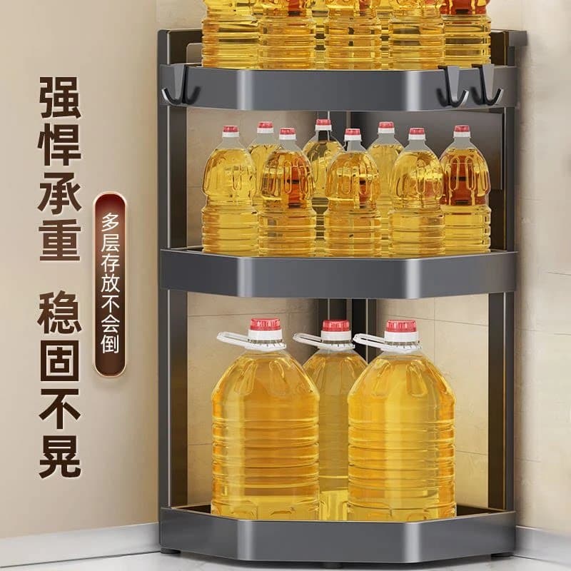 厨房置物架调料品架子多功能调味料台面灶台转角多层收纳架置物架 - 缩略图4
