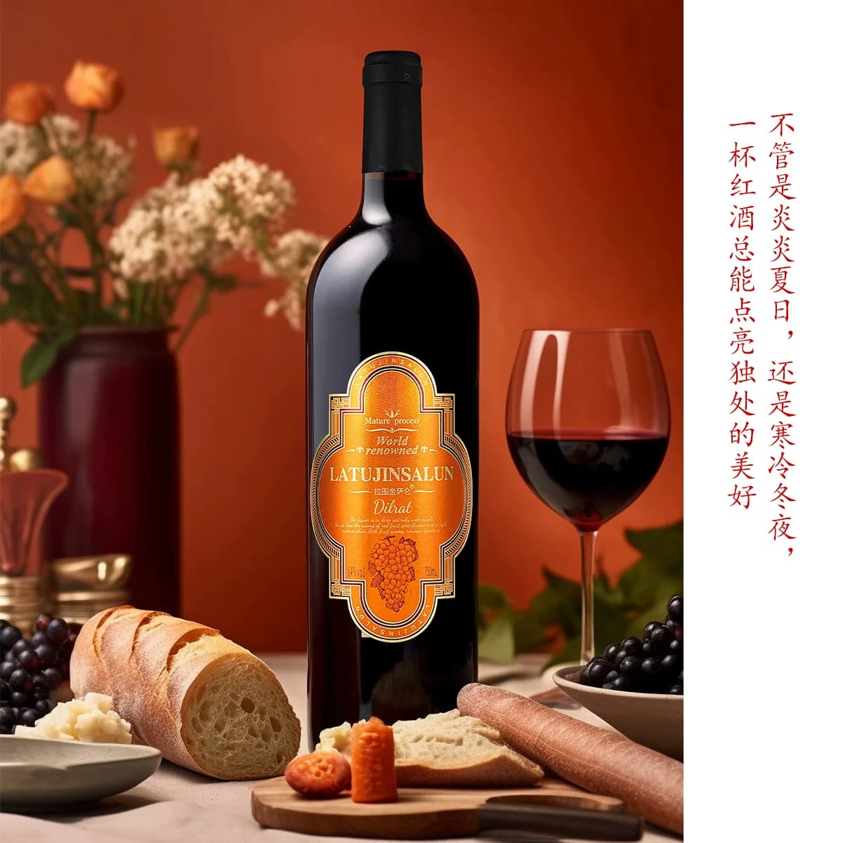 拉图金萨仑干红葡萄酒14度整箱750*6支手提礼盒装节日送礼!A - 缩略图4