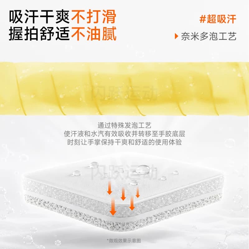 闪跃糯糯胶羽毛球拍手胶手柄缠绕吸汗带软糯粘润吸汗防滑耐磨缓震 - 缩略图3