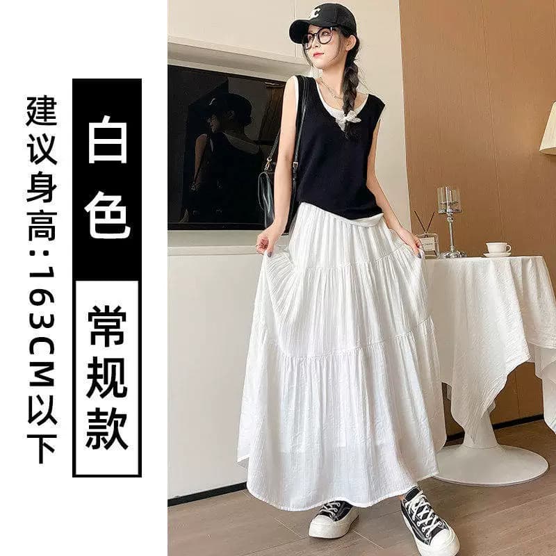 2026新款高腰仙女裙温柔风半身裙子早春气质百搭压褶裙长裙子q - 缩略图2