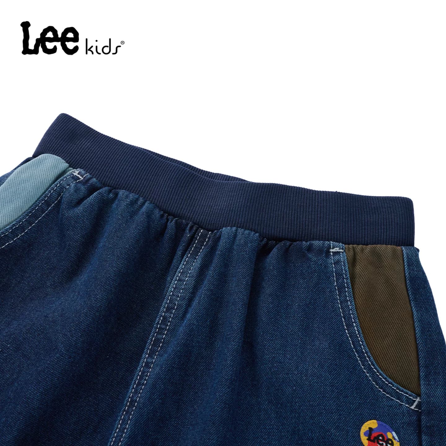 Lee kids水洗牛仔裤儿童休闲裤男女童耐磨长裤深蓝色 - 缩略图4