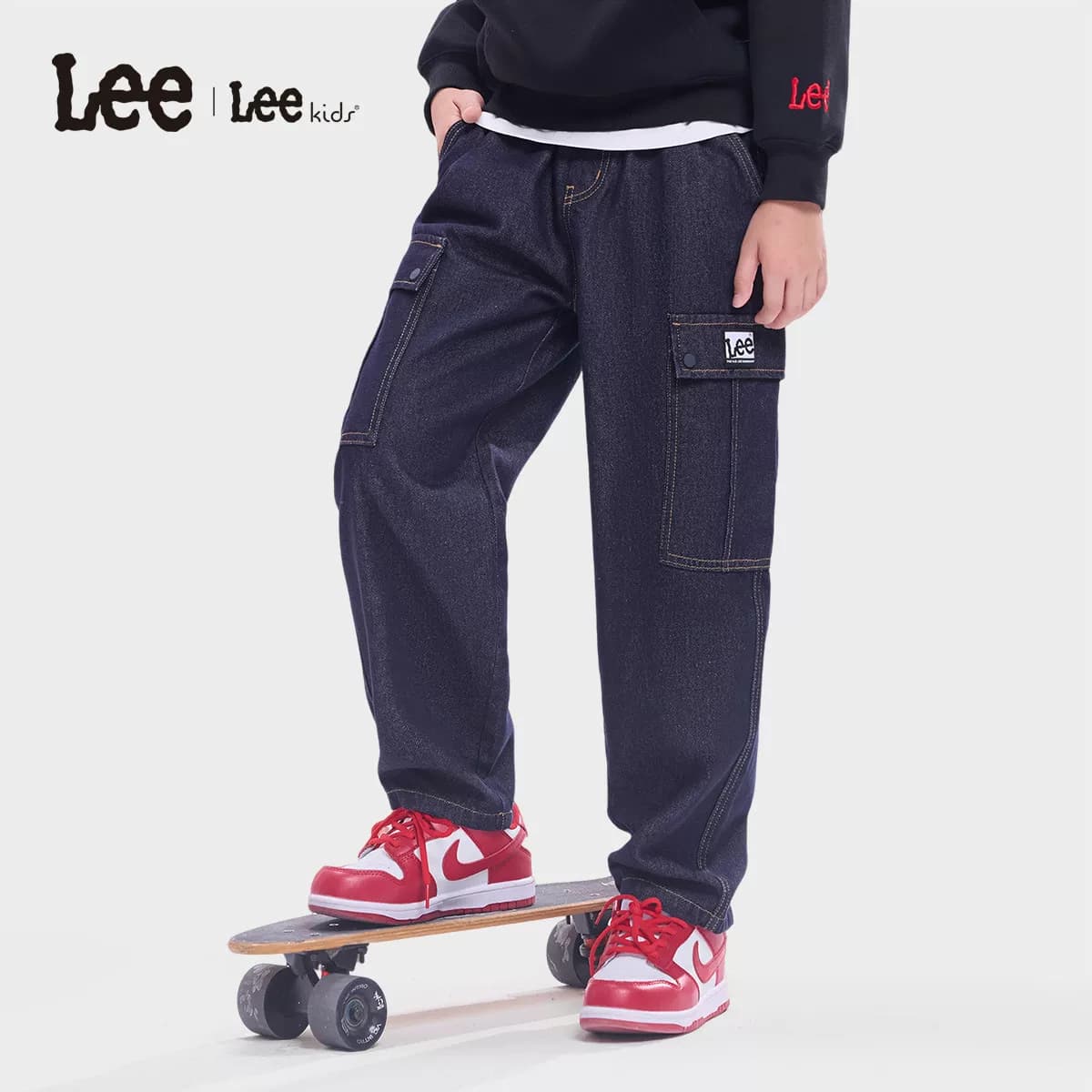 Lee kids儿童官方正品水洗牛仔裤秋季百搭亲肤舒适男童束脚长裤 - 缩略图5