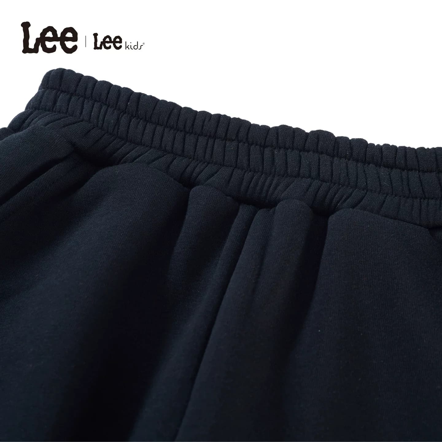 Lee kids儿童加绒卫裤秋冬季男女中大童保暖松紧休闲宽松针织长裤 - 缩略图3