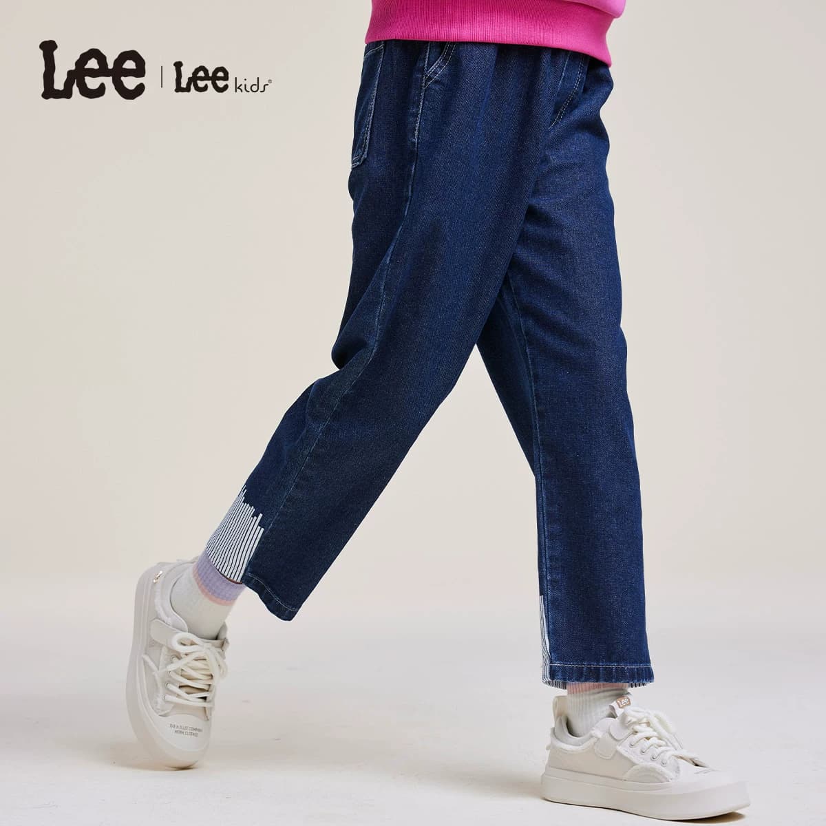 Lee kids儿童牛仔裤长裤宽松直筒男女中大童秋冬新款休闲时尚洋气 - 缩略图5