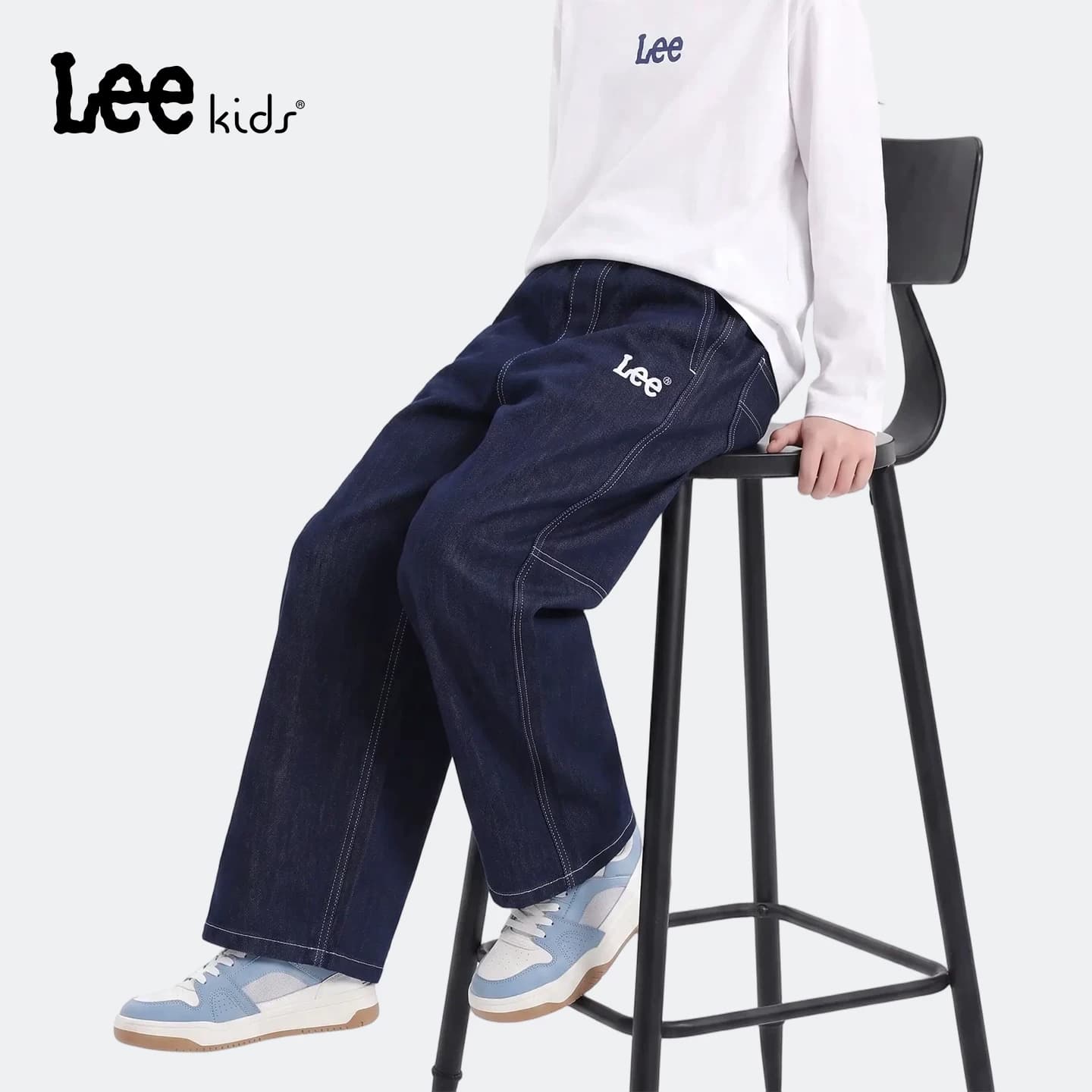 Lee kids儿童牛仔裤男童中童大童宽松直筒耐磨长裤休闲裤春秋季 - 缩略图4