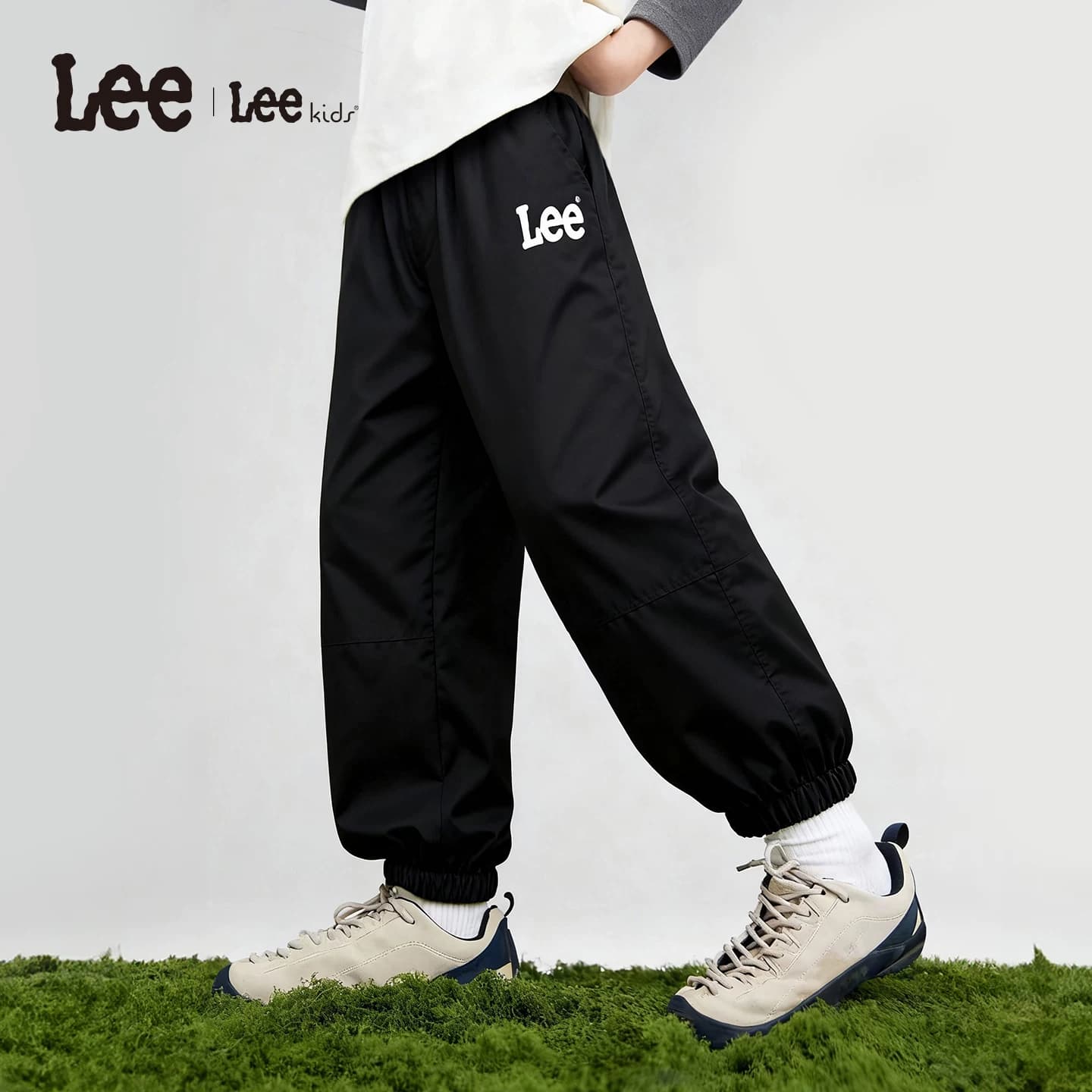 Lee kids儿童梭织加绒保暖束脚长裤秋冬新款男童女童休闲运动长裤 - 缩略图2