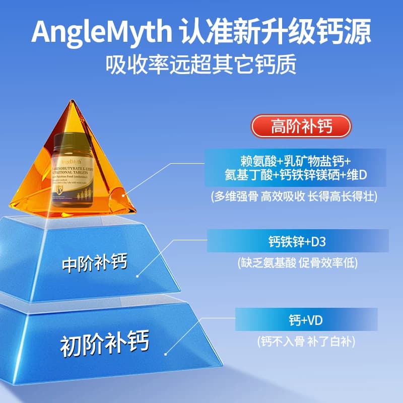 氨基赖氨酸儿童成年学生青少年补钙镁D3增长高生长进口成长钙片 - 缩略图5