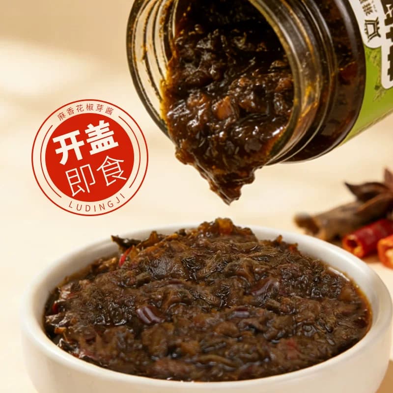 花椒芽酱下饭酱麻香麻辣味夹馍酱拌饭拌面酱下饭调味酱拌饭酱瓶装 - 缩略图3