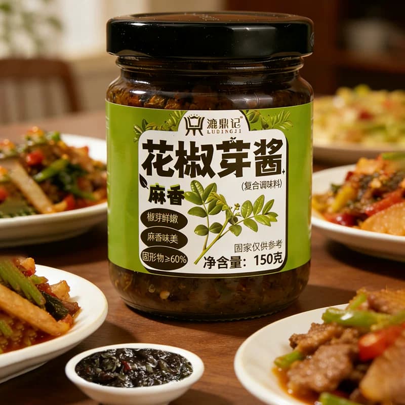 花椒芽酱下饭酱麻香麻辣味夹馍酱拌饭拌面酱下饭调味酱拌饭酱瓶装 - 缩略图5