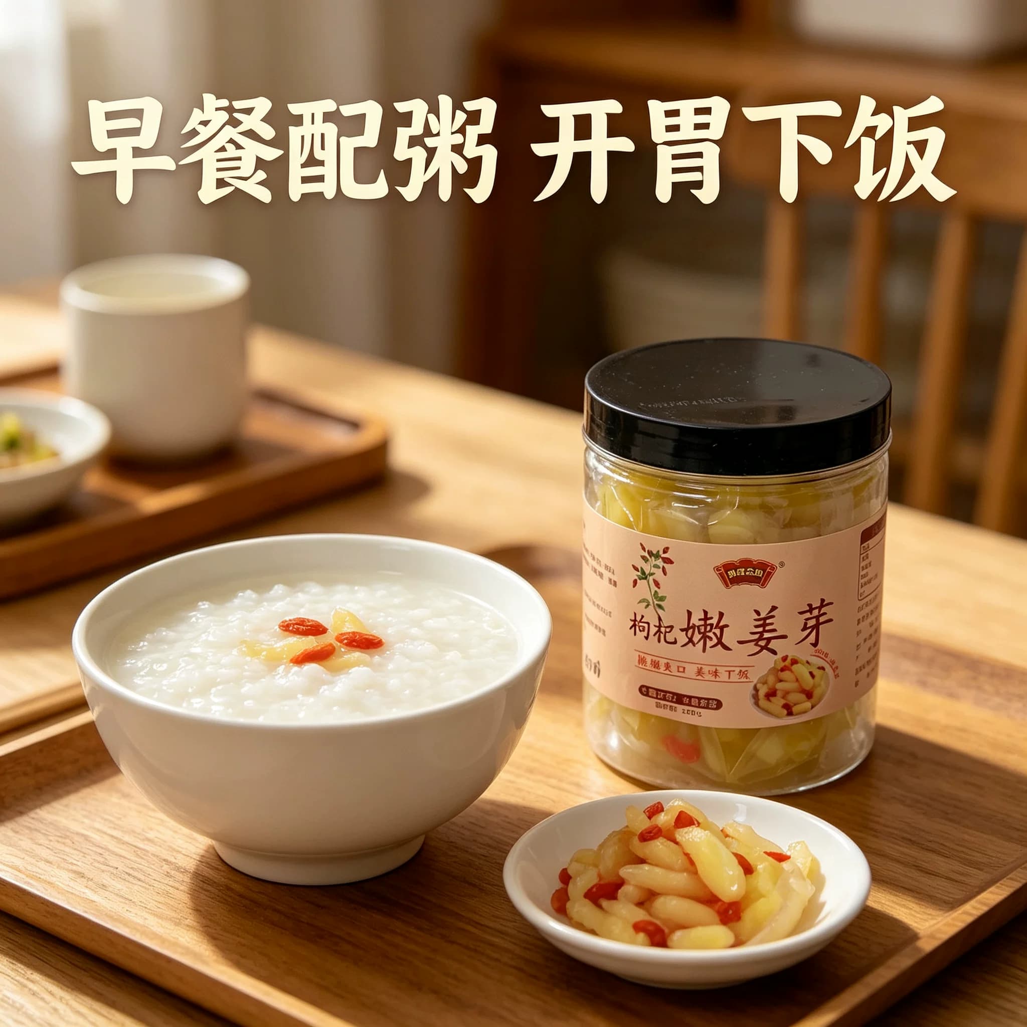 枸杞嫩姜芽瓶装400g泡菜开胃菜下饭菜鲜嫩姜芽爽口生姜片腌制酱菜 - 缩略图3