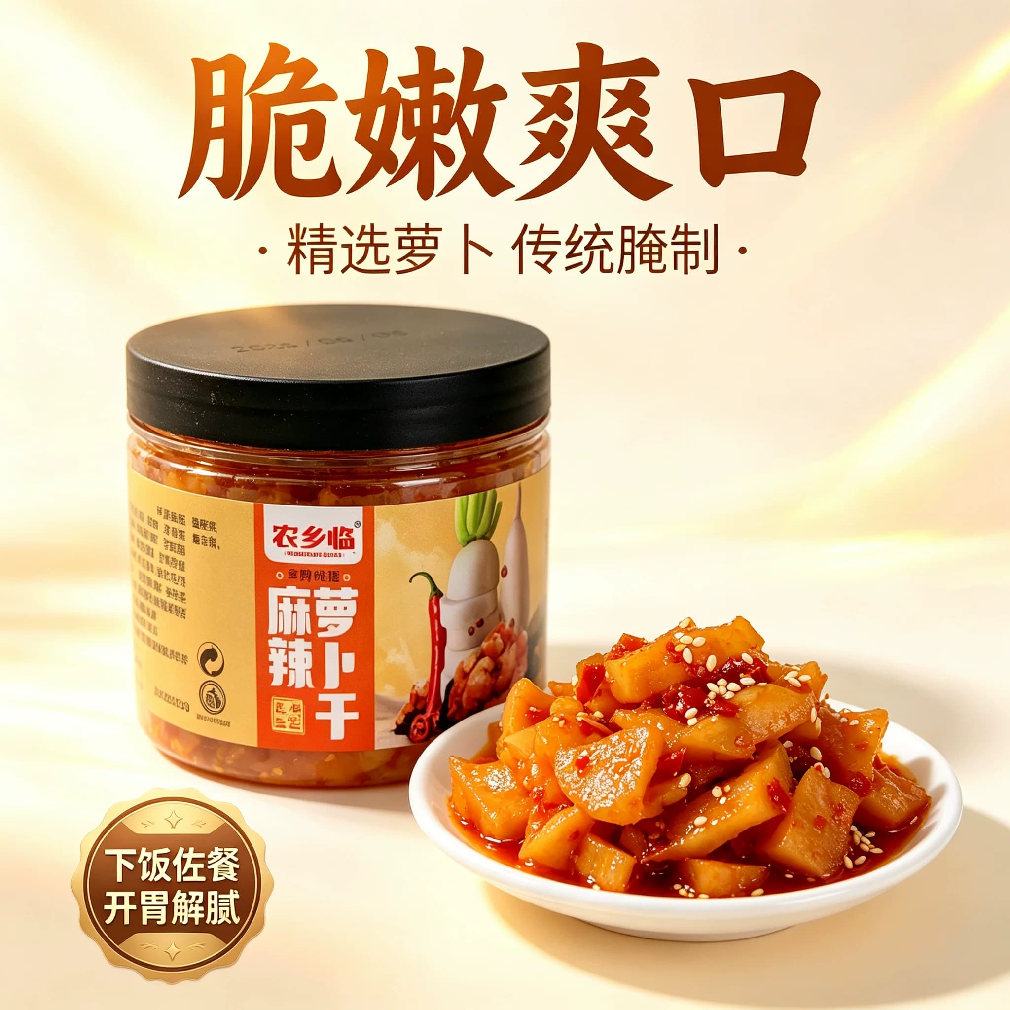 麻辣萝卜干罐装210克下饭菜农家特产酱菜香辣脆萝卜干咸菜罐装 - 缩略图2