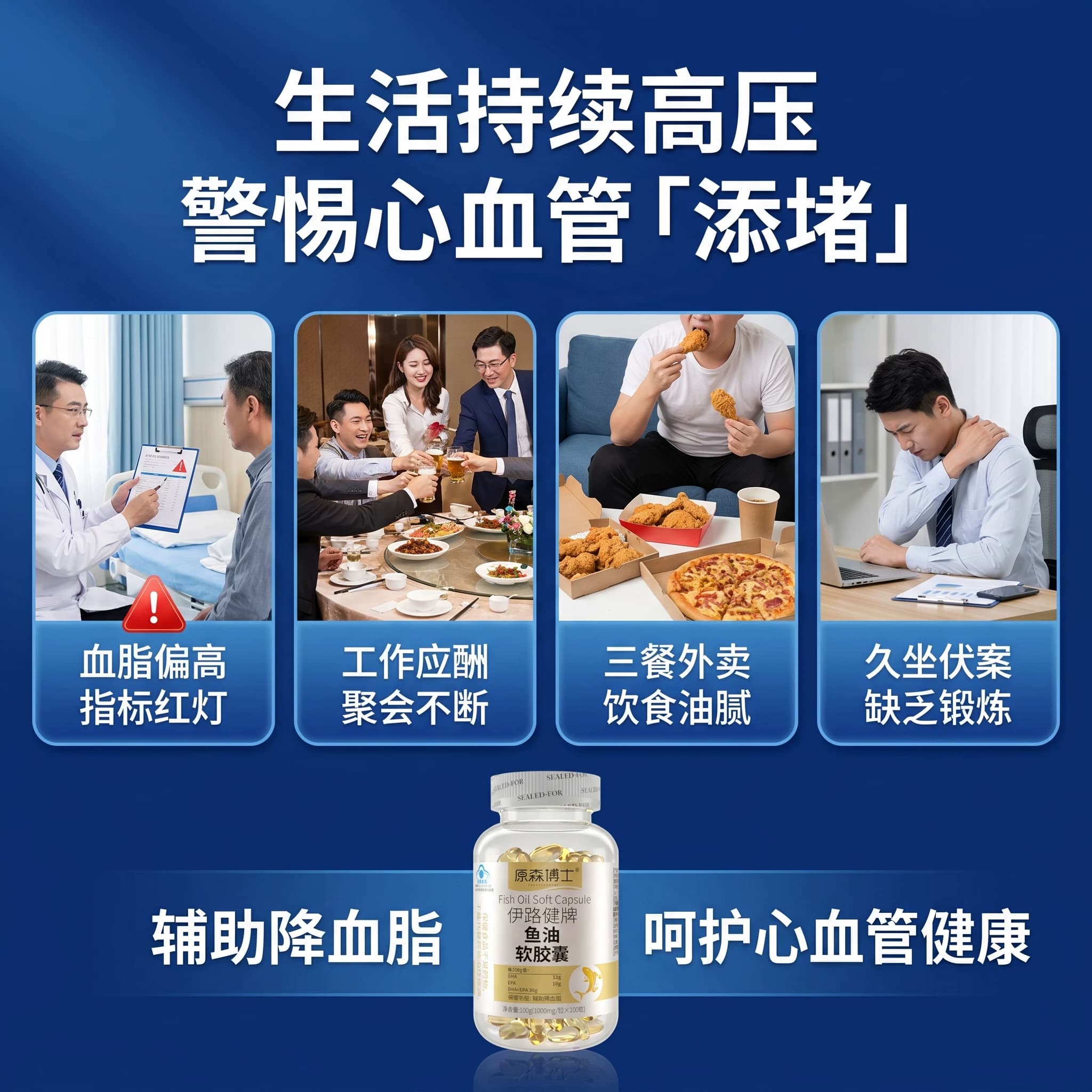 原森博士超高纯度DHA/EPA鱼油软胶囊呵护心血管促代谢补脑保健品 - 缩略图2