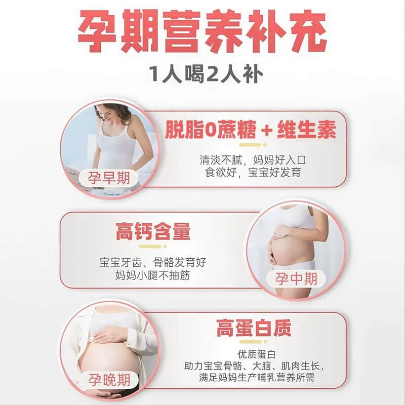 孕妇奶粉叶酸DHA无蔗糖孕妈妈奶粉糖友可喝孕中期晚期哺乳期奶粉 - 缩略图4