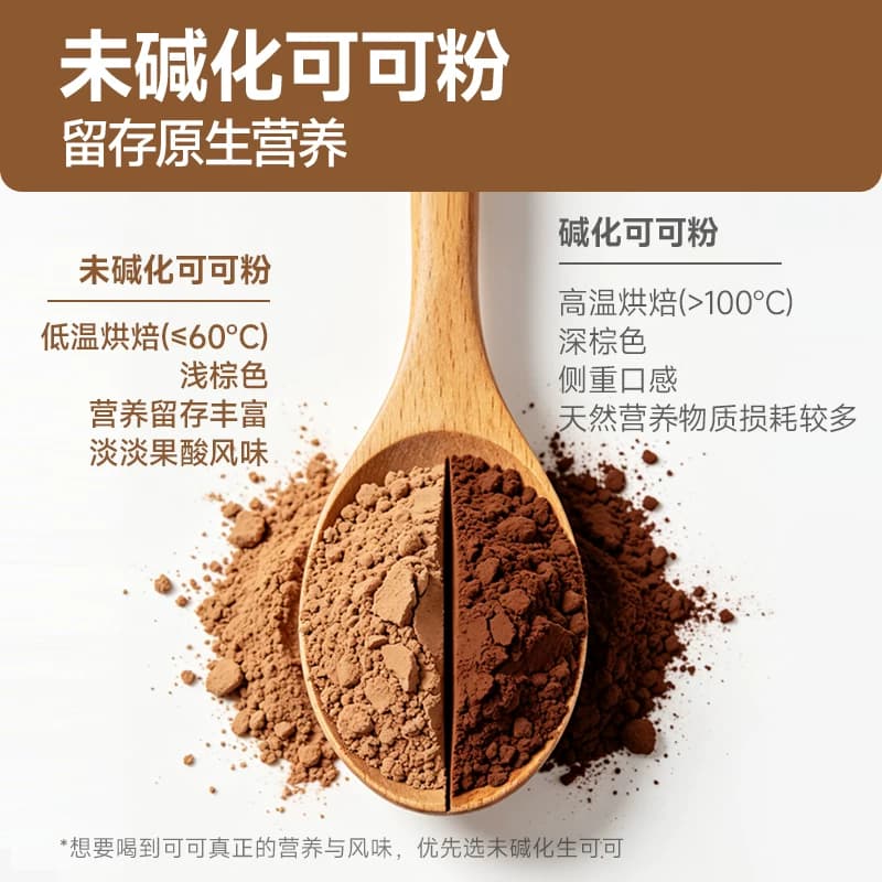 轻蔬纪加纳可可粉未碱化生可可高膳食纤维未添加蔗糖营养早餐冲饮 - 缩略图5