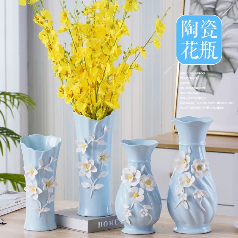 欧式陶瓷花瓶插花装水富贵竹客厅电视柜餐桌茶几家居摆件饰品现代 - 缩略图2