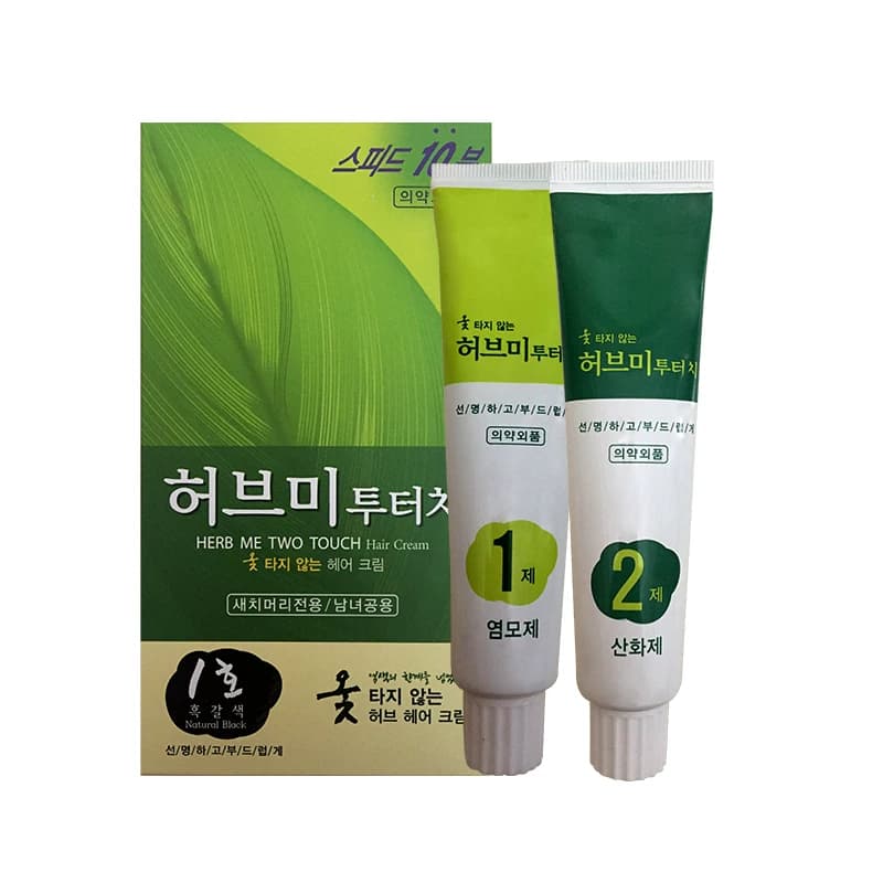 韩国进口纯天然植物染发剂自然黑色老人孕妇抗过敏遮盖白发染发膏 - 缩略图5