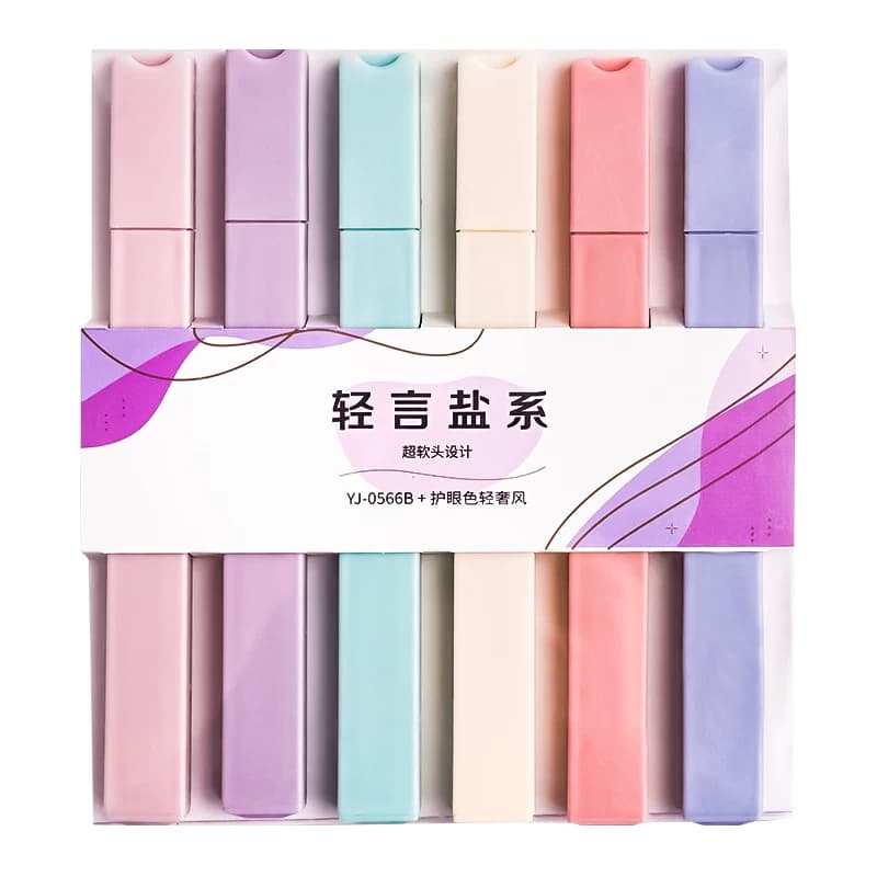 荧光笔记号笔标记笔学生用双头彩色笔划重点手帐专用笔莹光多色高颜值做笔记护眼不透色大容量手账笔银光萤光 - 缩略图5
