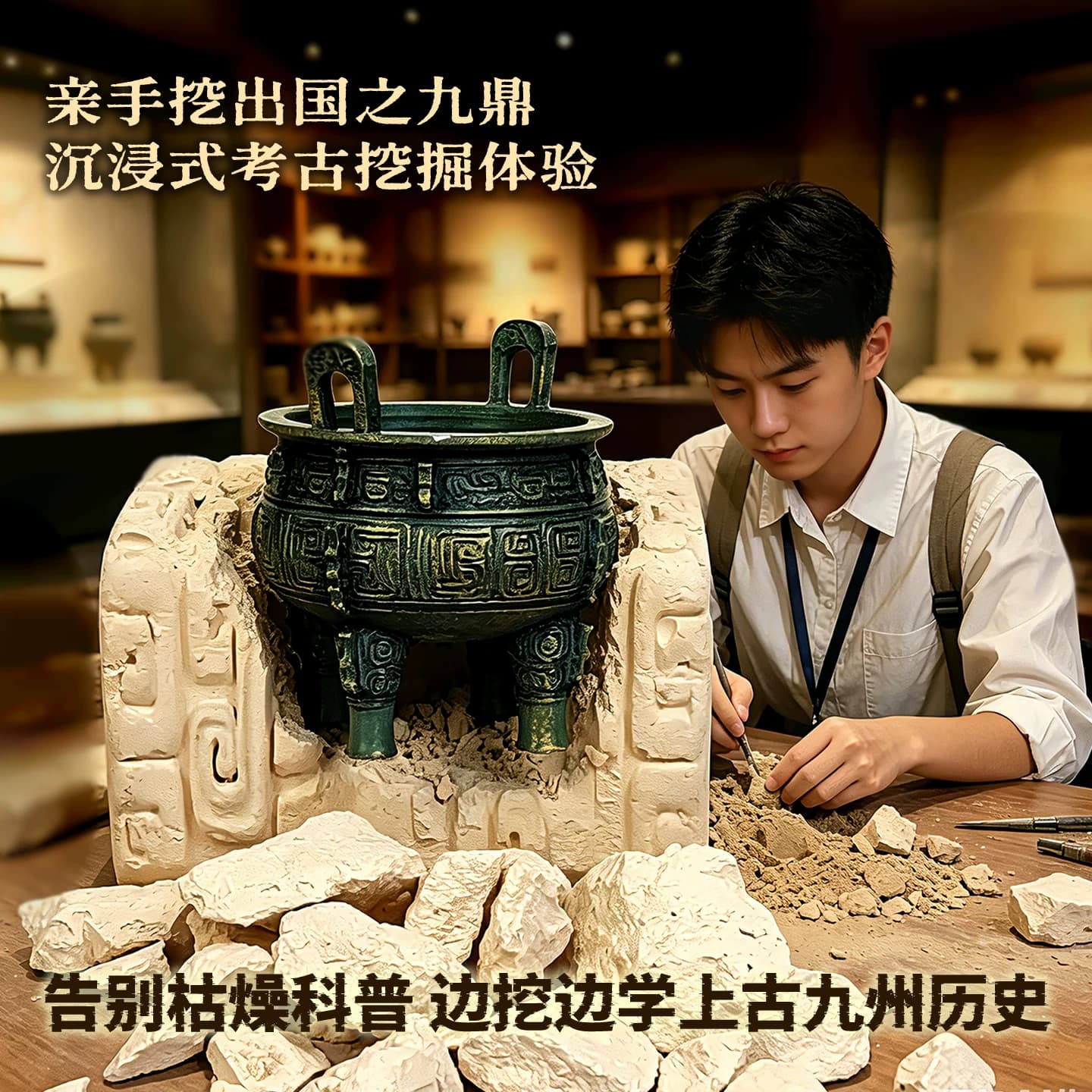 华夏九鼎文创考古盲盒国风历史探秘寻宝挖宝玩具博物馆青铜器礼物 - 缩略图2