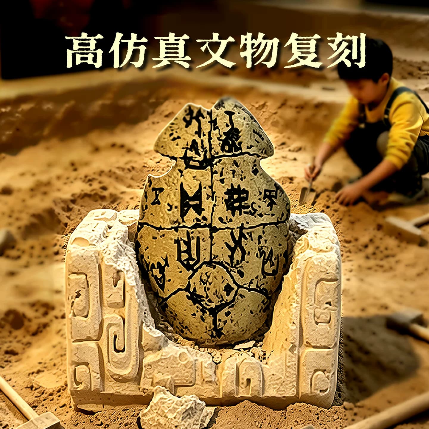 甲骨文考古盲盒殷墟文字博物馆考古挖掘玩具历史文物挖宝挖土体验 - 缩略图2