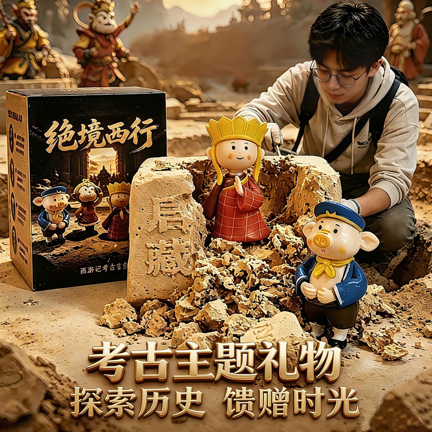 西游记考古挖掘玩具礼物手办男孩黑神话悟空寻宝挖宝盲盒玩具礼物 - 缩略图2