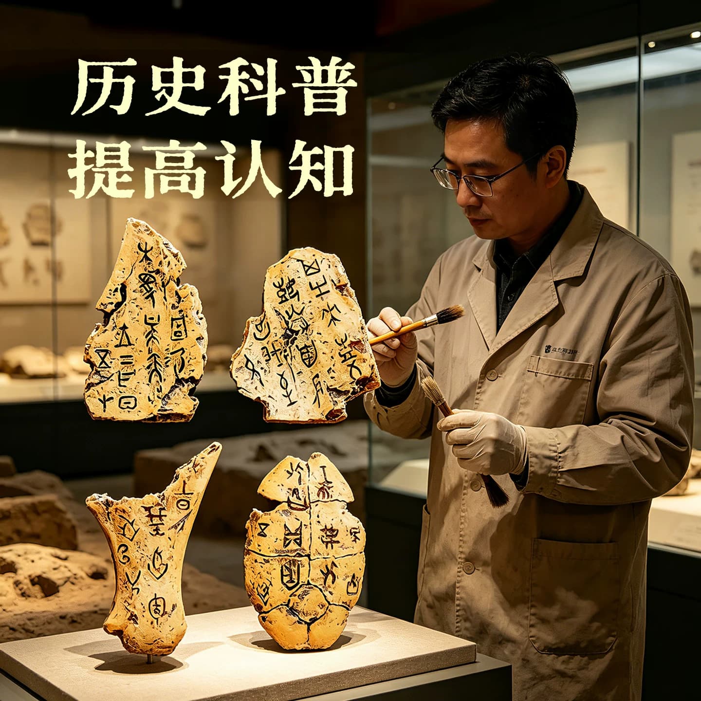 甲骨文考古盲盒殷墟文字博物馆考古挖掘玩具历史文物挖宝挖土体验 - 缩略图4