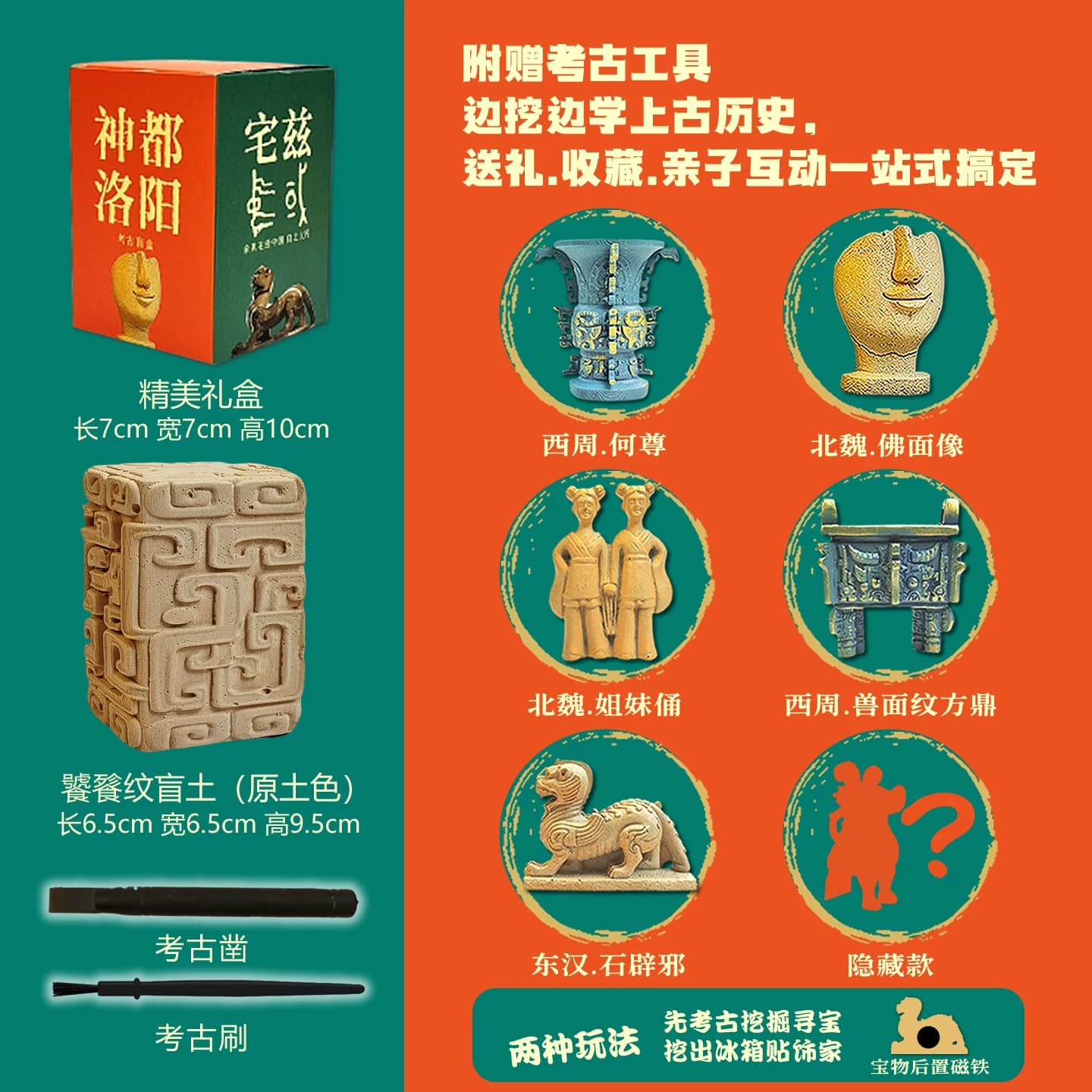 神都洛阳博物馆青铜器考古盲盒历史文创寻宝挖宝考古挖掘玩具礼物 - 缩略图3
