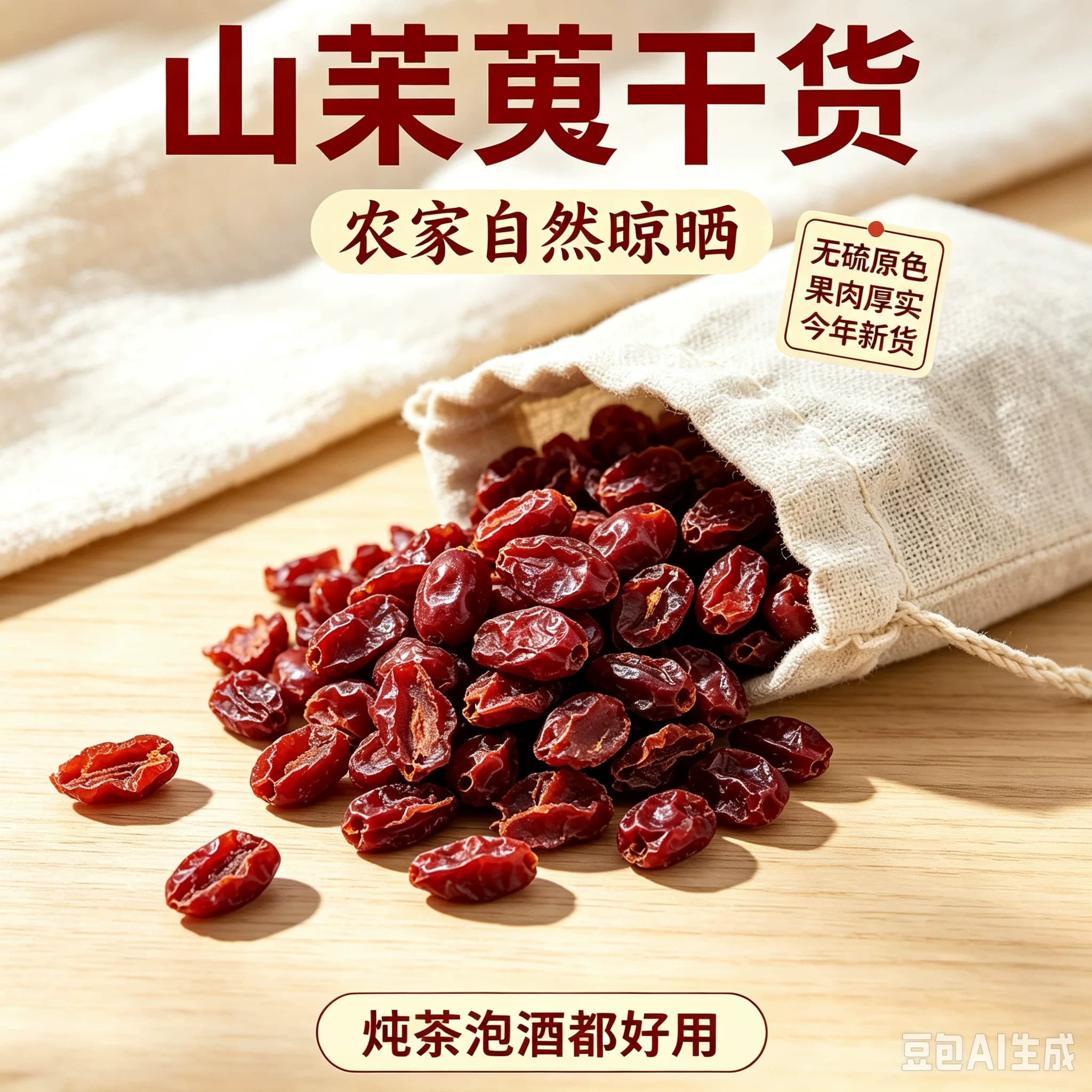 500G秦岭山萸肉 无核山茱萸干 自然晾晒 泡茶泡酒煲汤干货 - 缩略图3