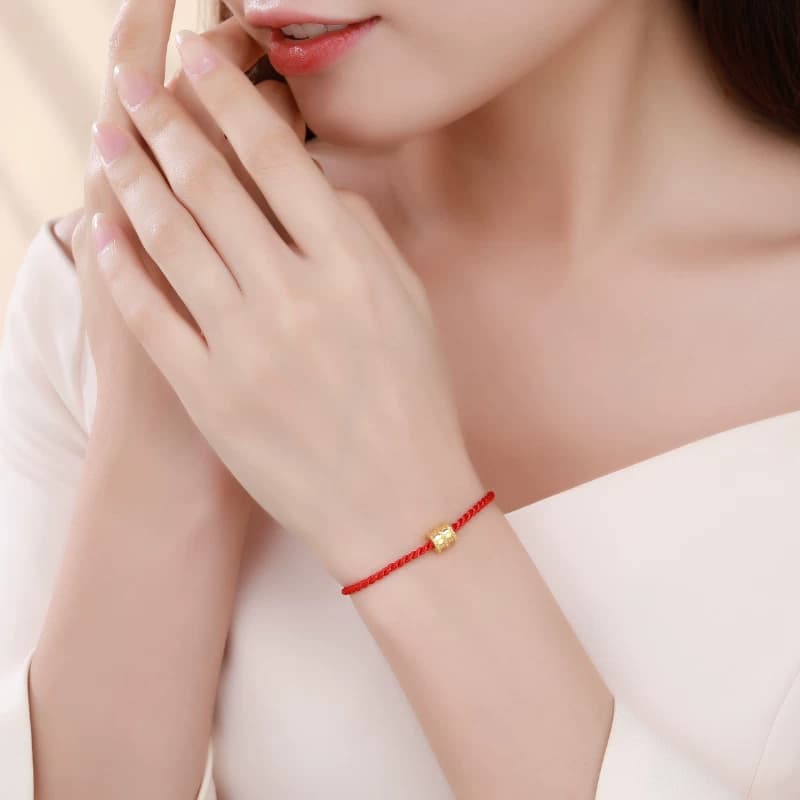 潮宏基至简黄金串珠足金转运珠手链手绳手饰女生日礼物计价 - 缩略图5
