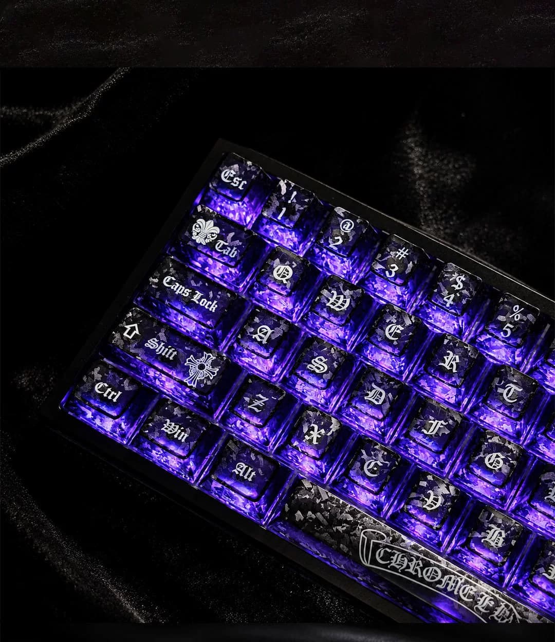 克罗心键帽Made68小蜜蜂碳纤维透光PC键帽高级感119键透光键盘帽 - 缩略图4
