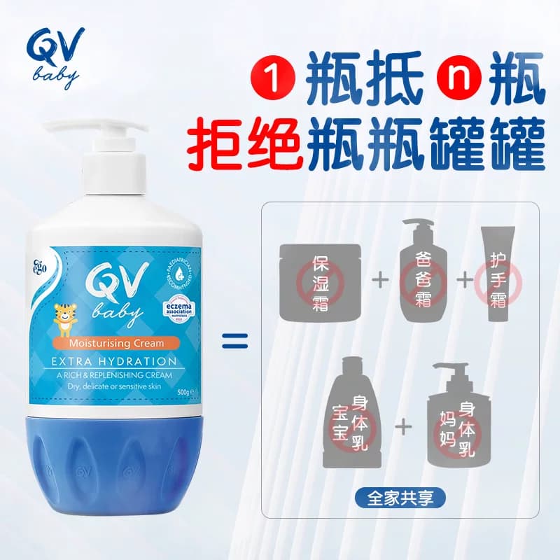 【老爸抽检】Ego QV倍润霜宝宝面霜身体乳保湿护肤大老虎500g澳洲 - 缩略图4