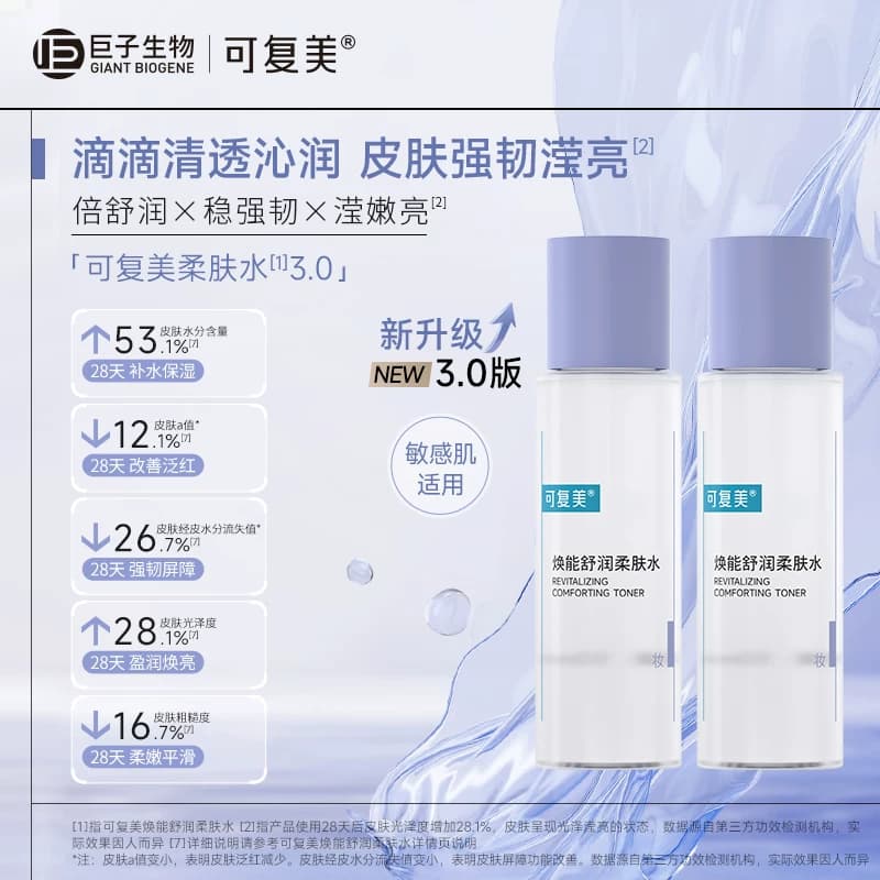 可复美爽肤水500ml柔肤水补水保湿改善肌肤焕亮护肤精华湿敷化妆 - 缩略图2