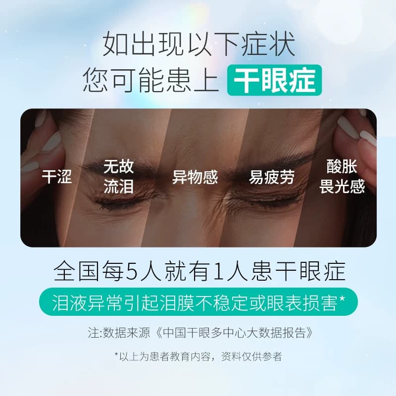 瑞珠聚乙烯醇滴眼液20支干眼症疲劳眼药水缓解人工泪液干涩眼睛 - 缩略图3