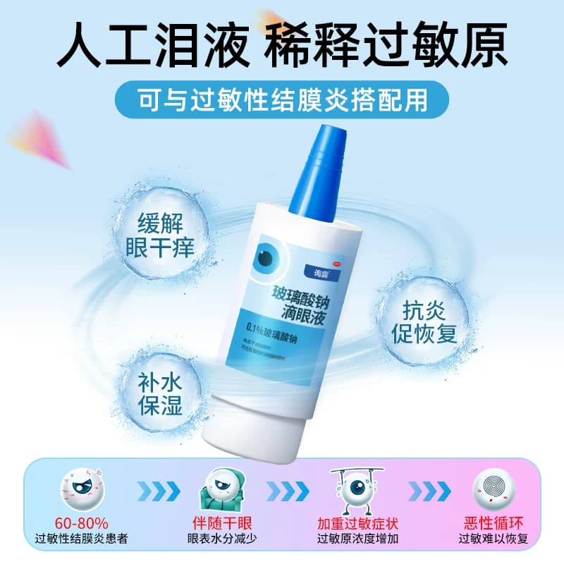 海露玻璃酸钠滴眼液眼药水人工泪液舒缓眼睛干涩隐形美瞳润眼液 - 缩略图4