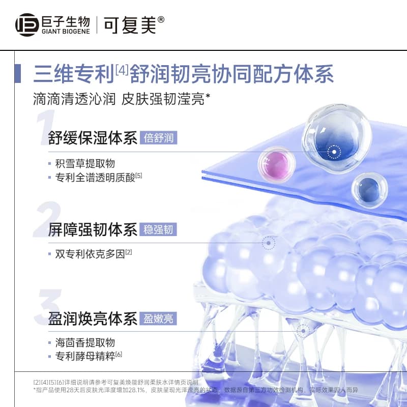 可复美爽肤水500ml柔肤水补水保湿改善肌肤焕亮护肤精华湿敷化妆 - 缩略图4