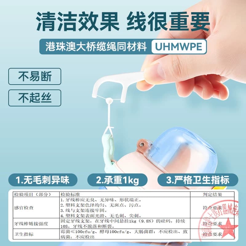 牙线棒家庭装超细随身盒便携细线凑单独立包装一次性牙签线剔牙线 - 缩略图4