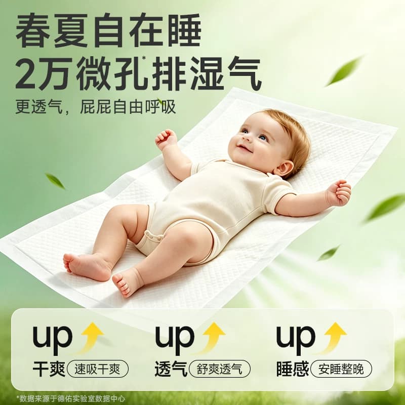 德佑婴儿隔尿垫一次性透气不可洗护理垫大尺寸床单床垫防水垫子 - 缩略图2