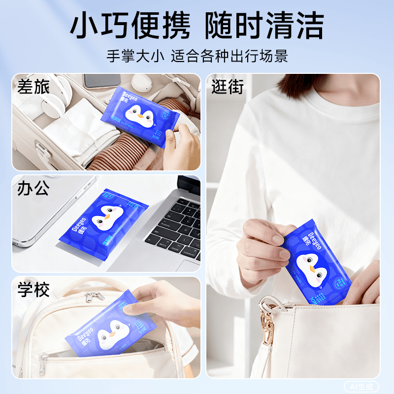 德佑湿厕纸便携小包男女士专用迷你湿纸巾经孕期适用官方旗舰店 - 缩略图2