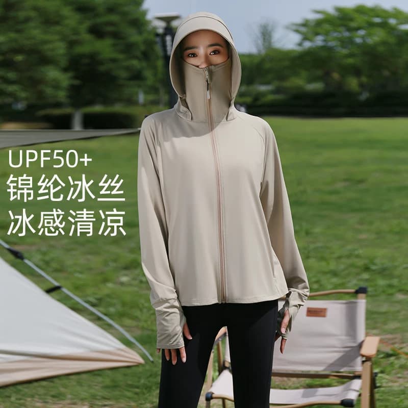 防晒衣女款大帽檐2026新款防紫外线夏季宽松冰丝冰感轻薄防晒服 - 缩略图4