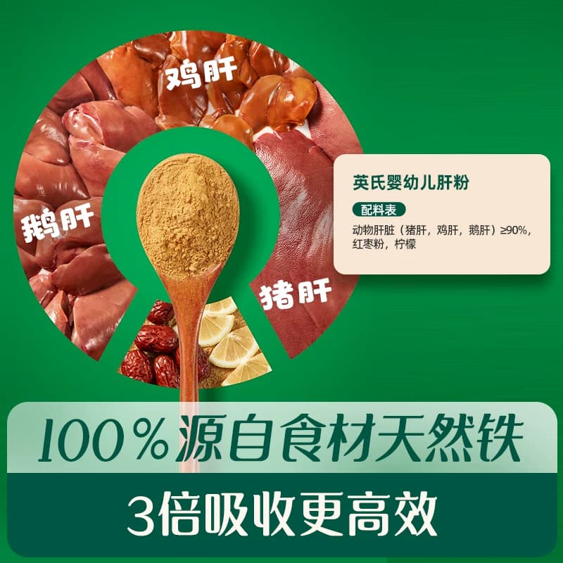 英氏猪肝粉婴幼儿食用辅食肝粉鸡鹅肝宝宝拌饭调味粉补铁儿童食用 - 缩略图2