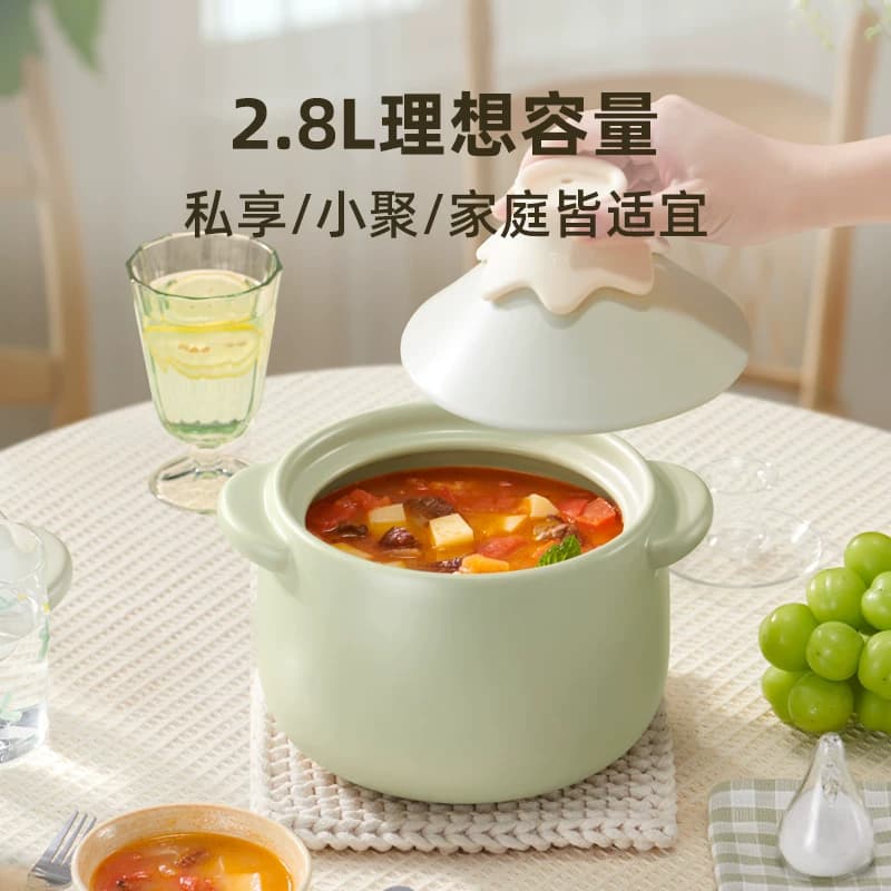 悦味火山砂锅煲家用高温干烧不裂陶瓷煲仔饭煲汤一人食燃气灶专用 - 缩略图2