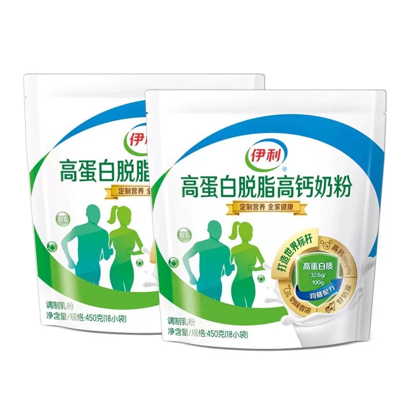 伊利高蛋白脱脂高钙奶粉成人中老年学生女士轻食营养早餐低脂牛奶 - 缩略图5