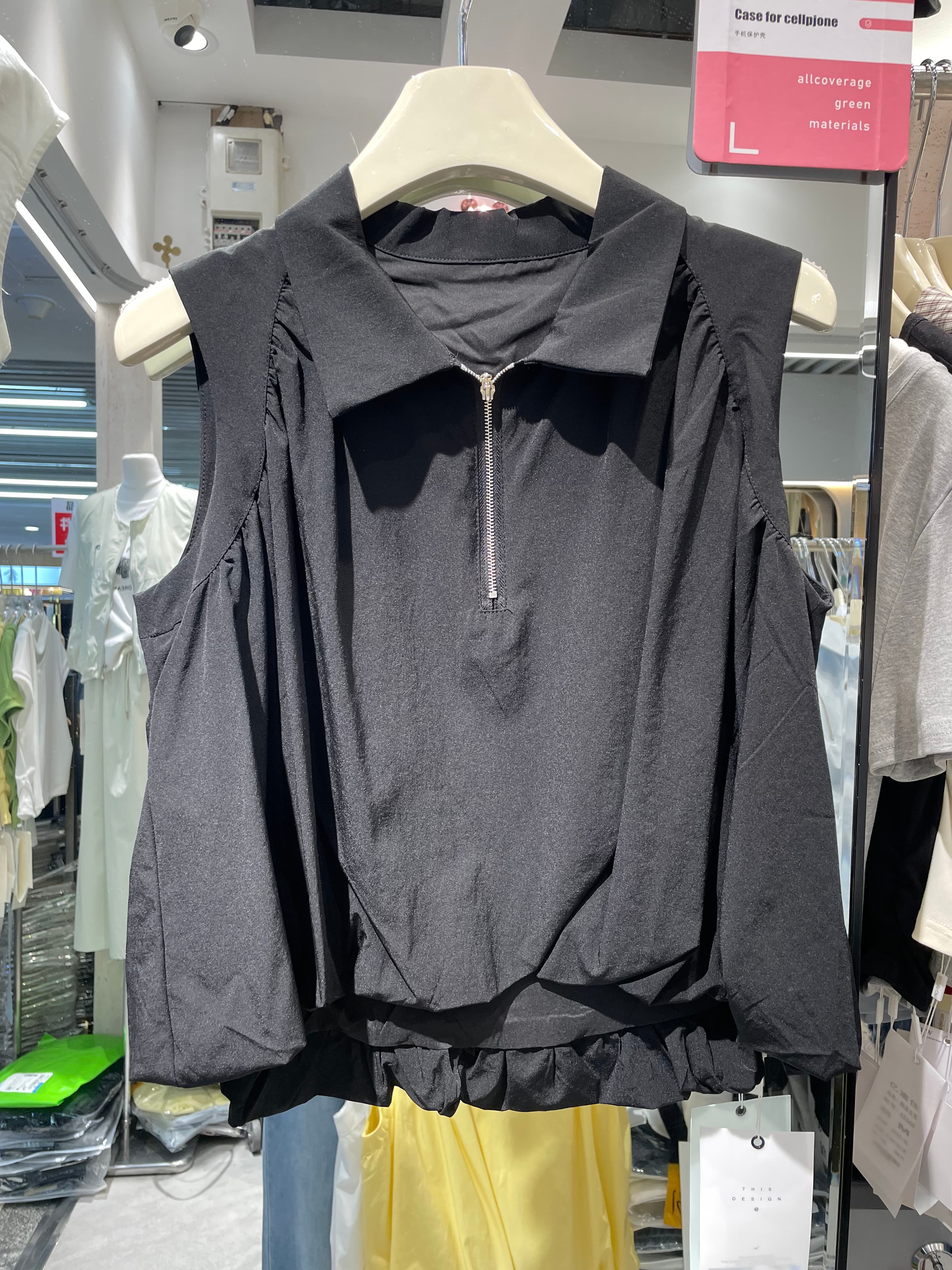 香魅儿6615夏季新款韩版宽松显瘦百搭无袖衬衫女设计感小众上衣潮 - 缩略图4