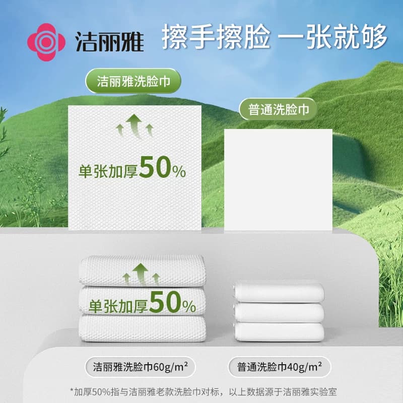 6包装洁丽雅洗脸巾女一次性擦脸抽取式洁面巾洗面柔巾美容院专用 - 缩略图2