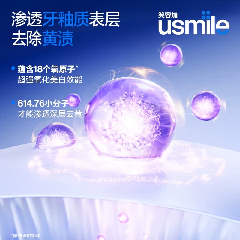【双11抢先购】笑容加usmile双管美白精华牙膏美白去黄去口臭去渍 - 缩略图3