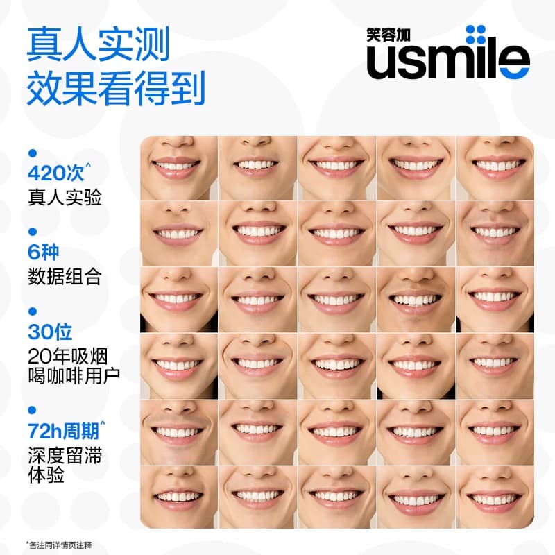【双11抢先购】笑容加usmile双管美白精华牙膏美白去黄去口臭去渍 - 缩略图5