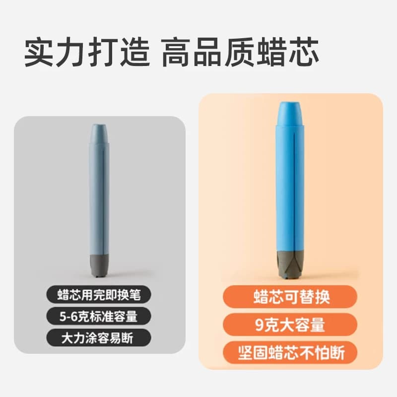 mideer弥鹿儿童旋转蜡笔油画棒不脏手无毒可水洗擦婴幼儿园小学生专用一年级宝宝24色水溶性炫彩棒12色彩画笔 - 缩略图4